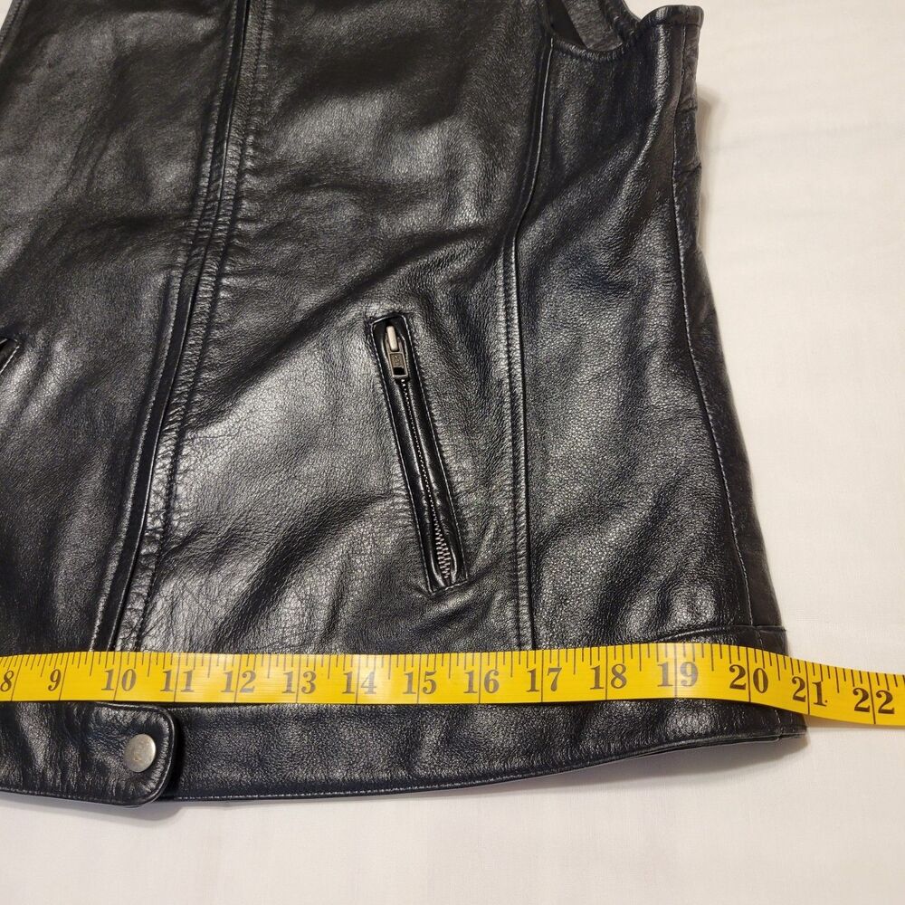 Telluride Clothing Co. Women's Leather Black Vest Jacket  Full Zip Size Large - Picture 13 of 15